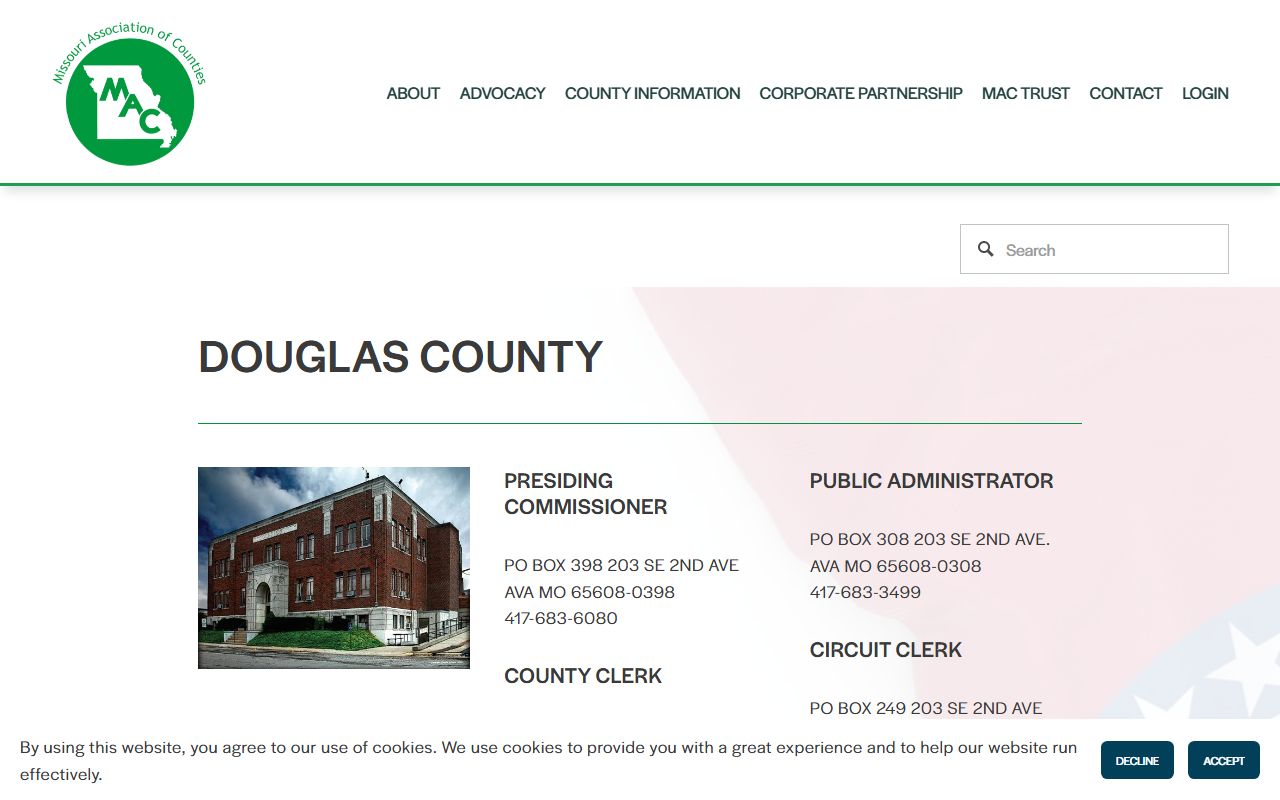 Douglas County Jail inmate lookup county officials directory